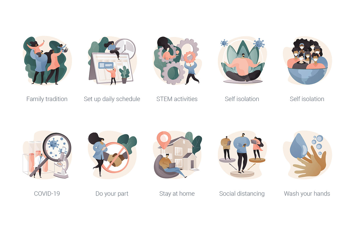 100 Lifestyle illustrations Vol.1, a Templates & Theme by Visual Generation