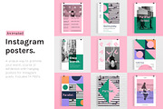 Instagram Posters with animations, a Social Media Template by dookit studio (Thumbnail 2 of 14)
