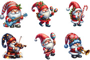 Christmas Gnome Musicians PNG, an Illustration by CraftArtStudio (Thumbnail 2 of 6)