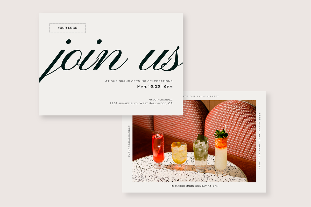 Event invitation Canva template, an Invitation Template by LePosey Studio (Photo 5 of 11)