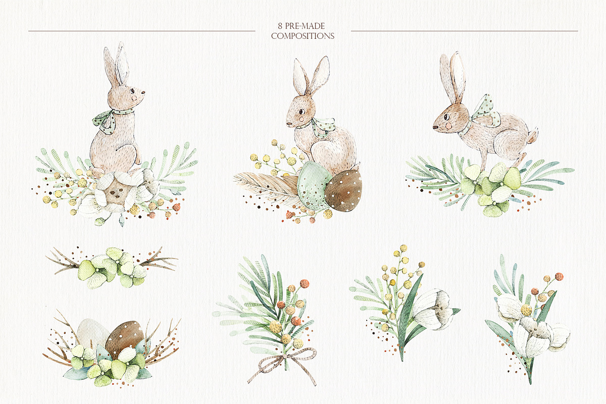 Happy Easter Collection, an Animal Illustration by svetsum (Photo 5 of 5)