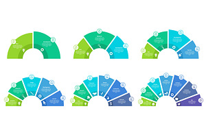 Semicircle steps diagram infographic, a Finance Illustration by winwin.art