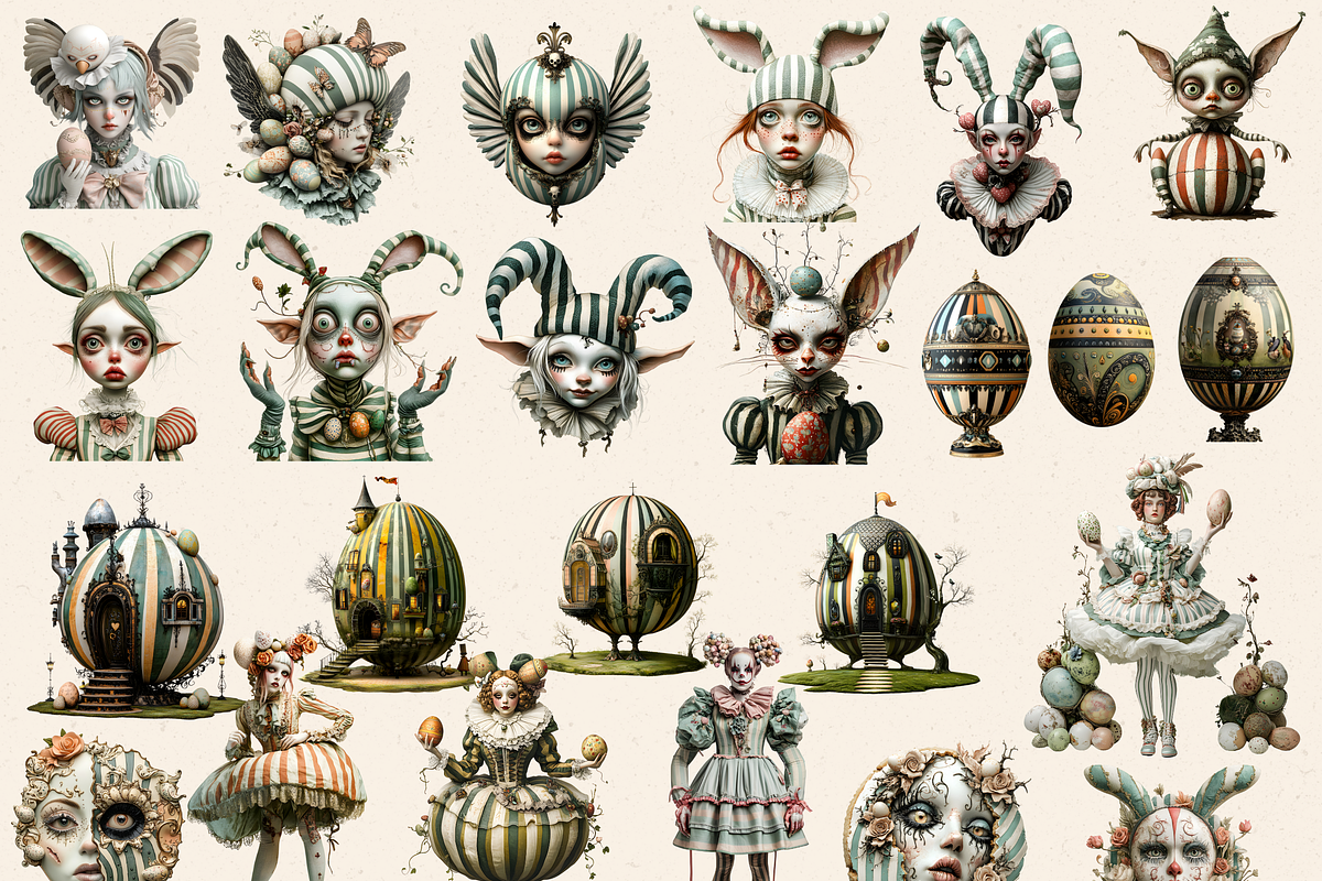WHIMSICAL GOTHIC EASTER JOURNAL KIT, a Person Illustration by Daring Digies (Photo 5 of 10)