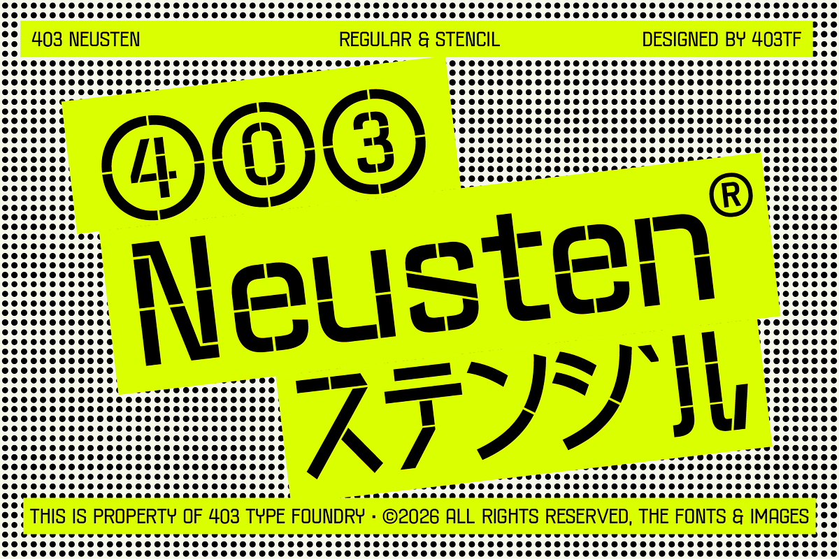 403 Neusten, a Sans Serif Font by 403 Type Foundry (Photo 1 of 16)