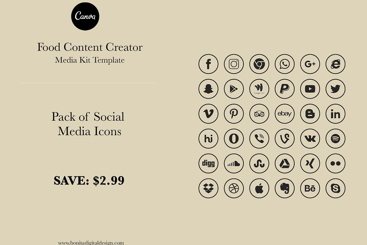 Food Media Kit Template | Canva, a Social Media Template by Bonita Digital Design (Photo 7 of 7)