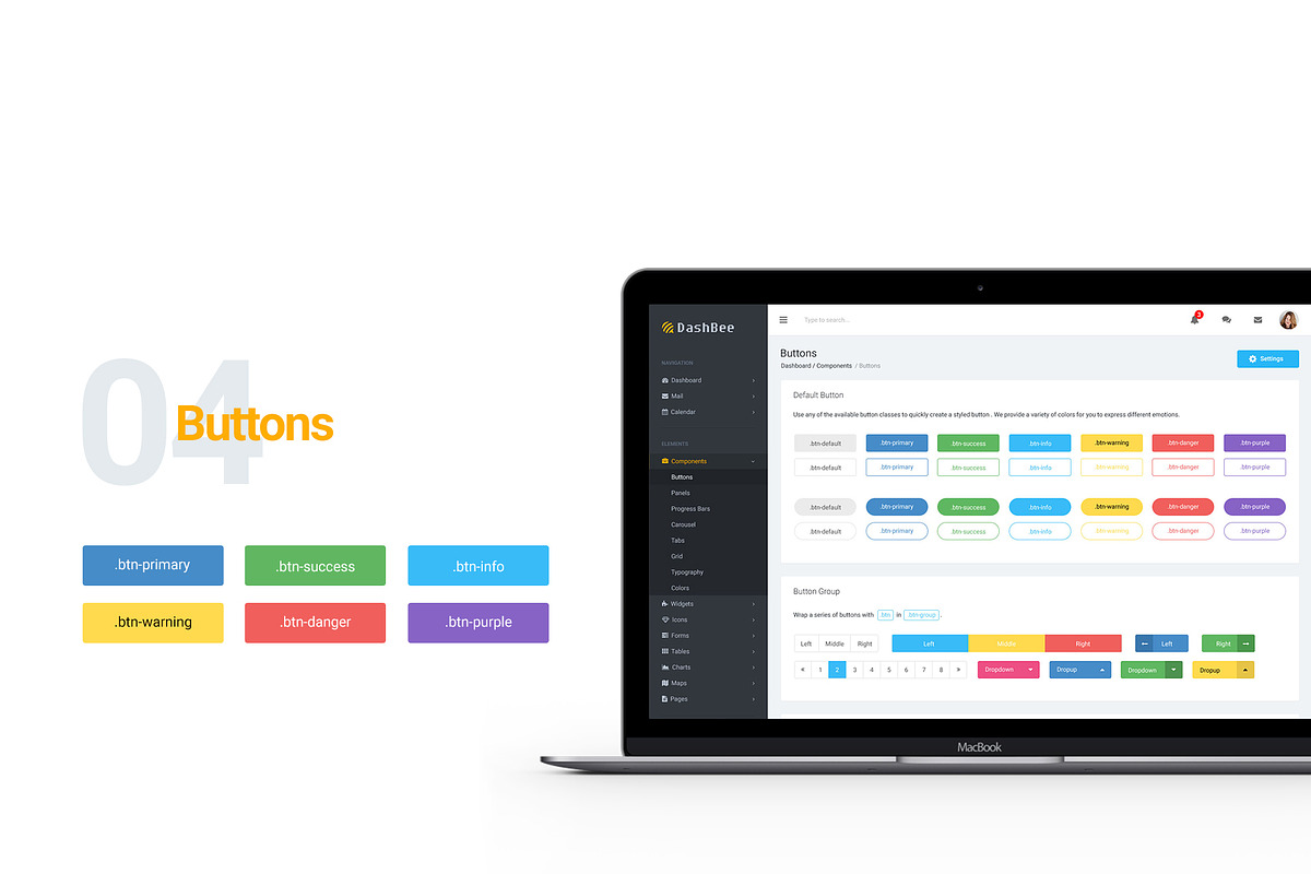DashBee - Dashboard UI Kit, an UI Kit Template by hoangpts (Photo 5 of 6)
