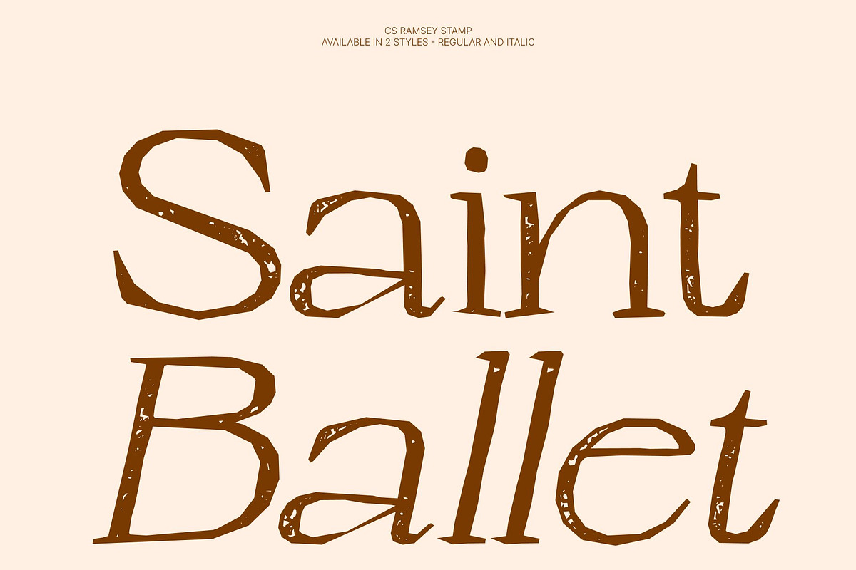 CS Ramsey Stamp, a Serif Font by Craft Supply Co. (Photo 3 of 8)