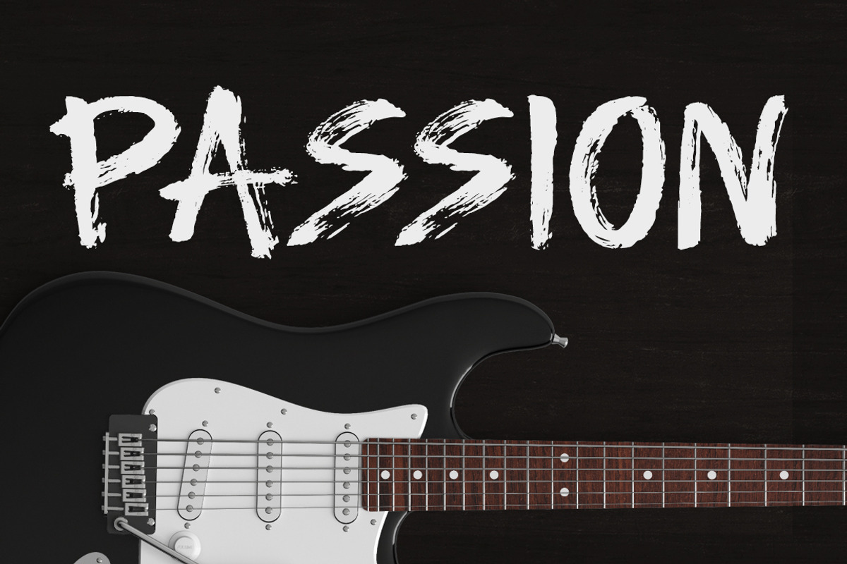 WOO Dry Brush Script Typeface preview 6