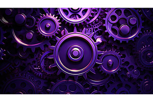 cogs technology background purple ai, a Technology Photo by pikepicture