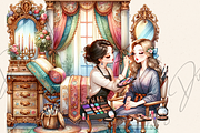 ESTHETICIAN BEAUTICIAN CLIPART PACK, a Person Illustration by Daring Digies (Thumbnail 4 of 6)