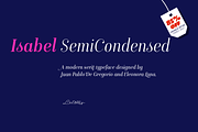 Isabel SemiCondensed, a Serif Font by Letritas