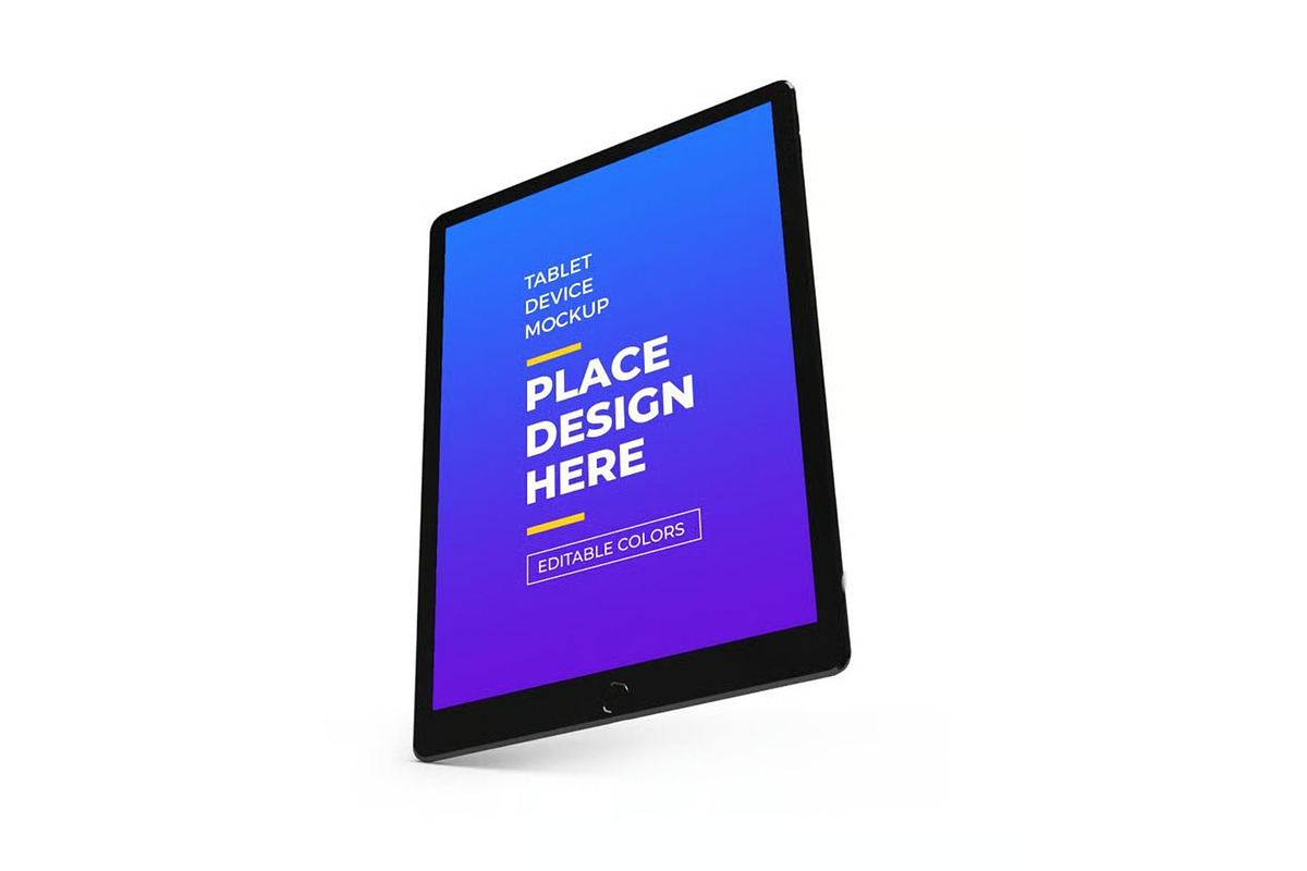 Tablet Device Mockup Template Set, an iPad Mockup by DesignRushMarket (Photo 8 of 11)