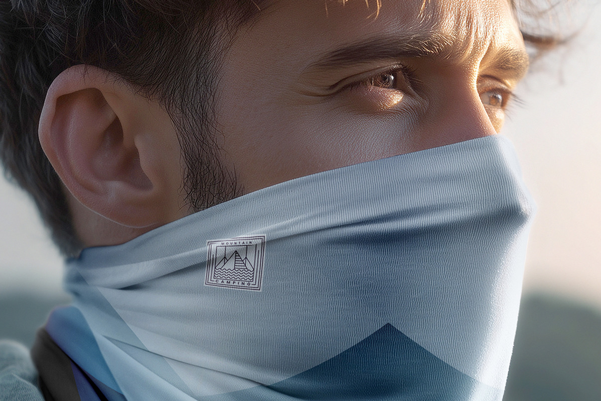 Neck Gaiter Neckwear Mockup, a Mask Mockup by rebrandy (Photo 3 of 8)