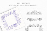 Tropical Plants Line Art, a Seasonal Illustration by CaraulanStore (Thumbnail 4 of 9)