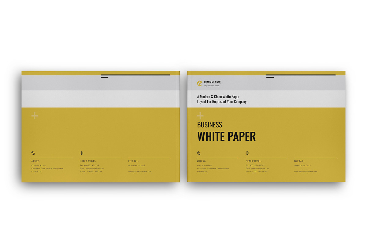 Business White Paper Landscape, a Brochure Template by DesignCrest (Photo 11 of 14)