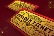 Vintage Golden Ticket Invitation, a Card Template by Aarley Kaiven (Thumbnail 1 of 4)