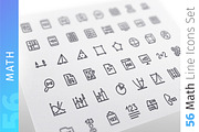 Math Line Icons Set, an Outline Icon by Voysla's Shop (Thumbnail 1 of 4)