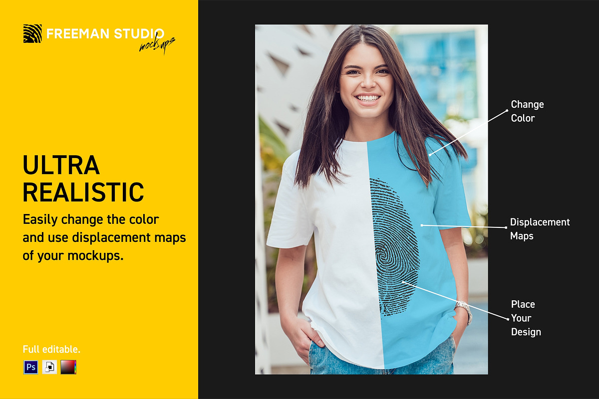 Dubai T-Shirt Mock-Up Set, an iPhone Mockup by Freeman Studio (Photo 3 of 17)