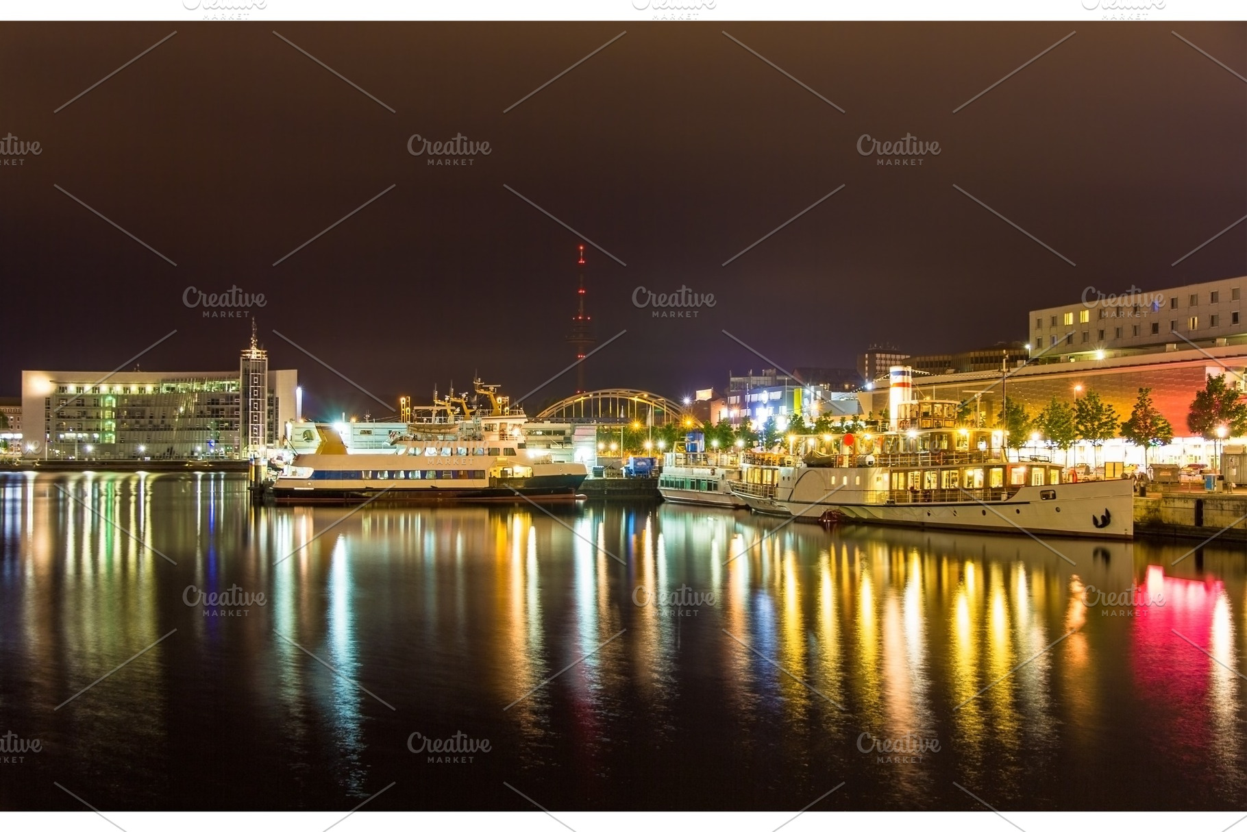 Boats in the Kiel seaport - Germany, Schleswig-Holstein, a Transportation Photo by Leonid Andronov