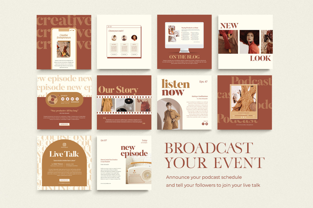 Instagram Creator For Coach CANVA PS, a Social Media Template by Eviory (Photo 8 of 57)