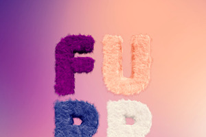 Fur 3D PSD Letters