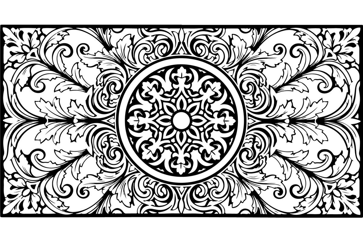 Vintage Ornamental Panel Frame, a Decorative Illustration by Designer_Momina (Photo 21 of 21)