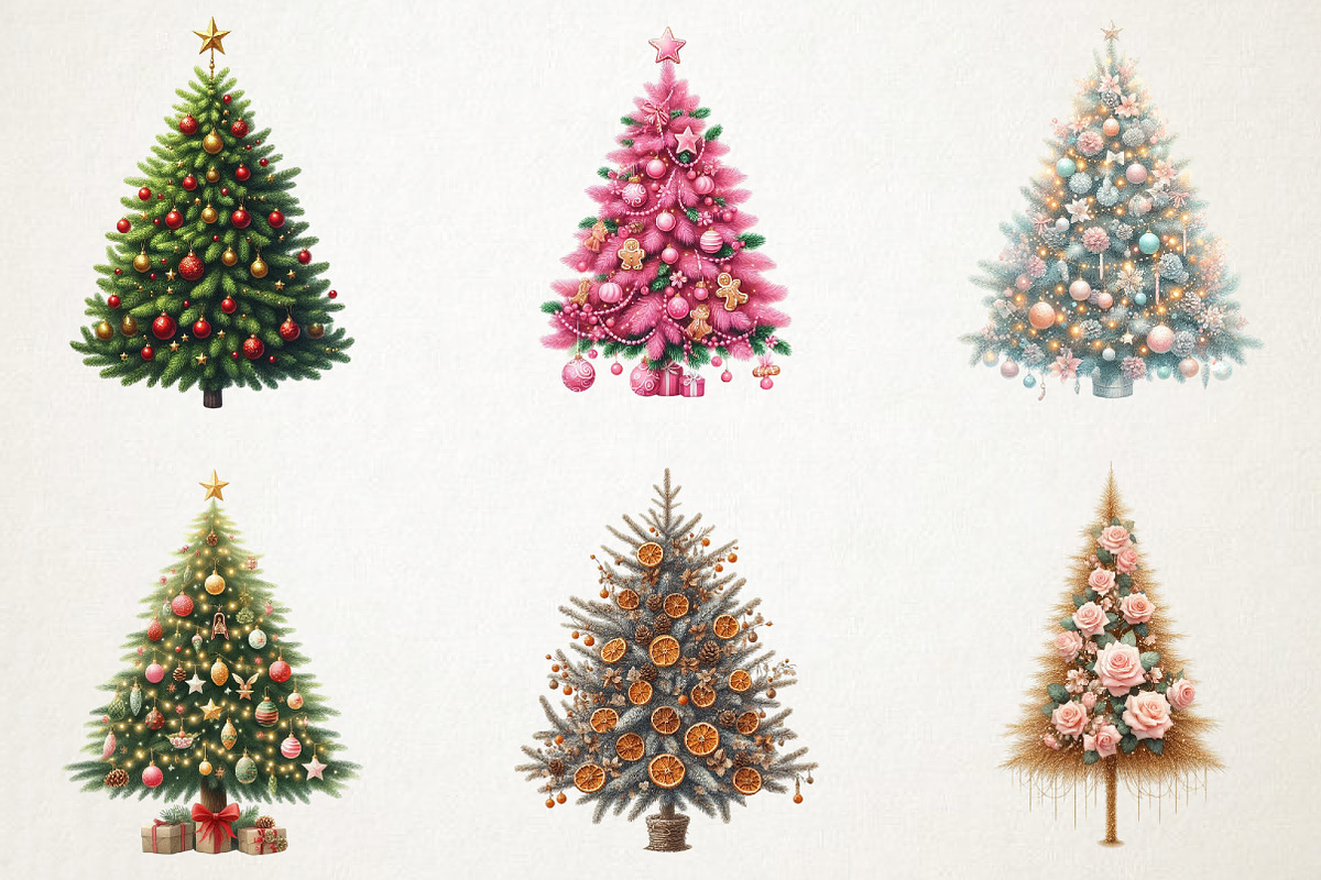 Christmas Trees Clipart, an Illustration by RobertsArt (Photo 6 of 7)