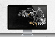 Rock and roll eagle for t-shirt, an Animal Illustration by Goularte Design (Thumbnail 4 of 7)
