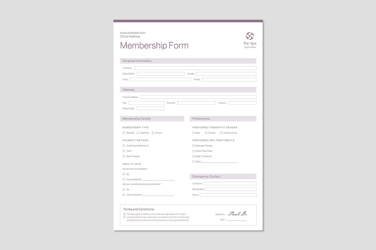 Member Registration Form Template, a Stationery Template by BrandPacks (Photo 6 of 6)