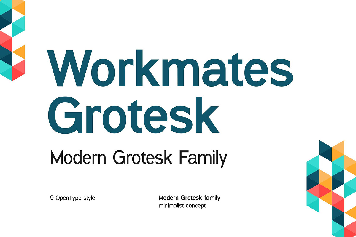 Workmates Modern Grotesk Family Font, a Sans Serif Font by UICreative (Photo 1 of 13)