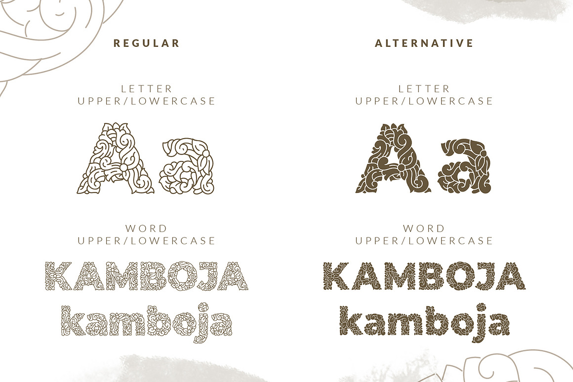 Batik Jawa Modern Decorative Font, a Font by Dicubit (Photo 9 of 12)