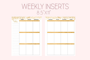 Weekly Planner Inserts 8.5x11