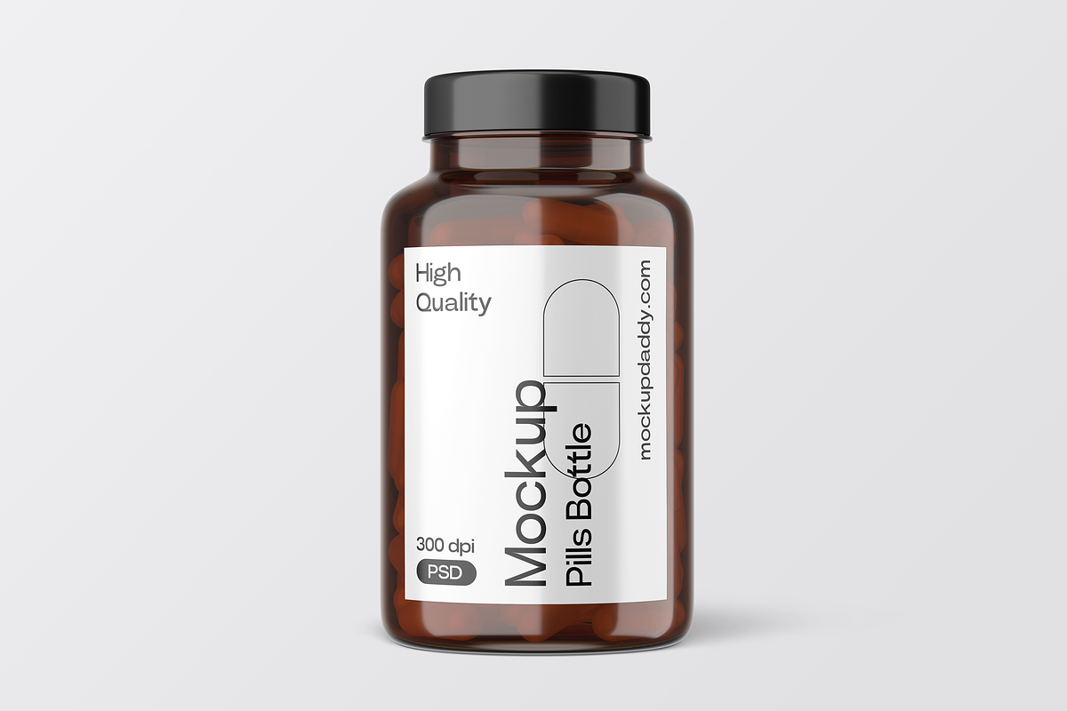 Vitamin & Supplement Bottle Mockup, a Cups & Container Mockup by Mockupdaddy (Photo 20 of 28)
