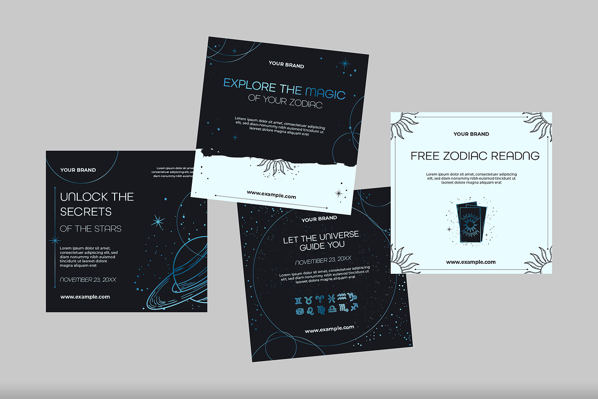 Zodiac Social Media Template Pack