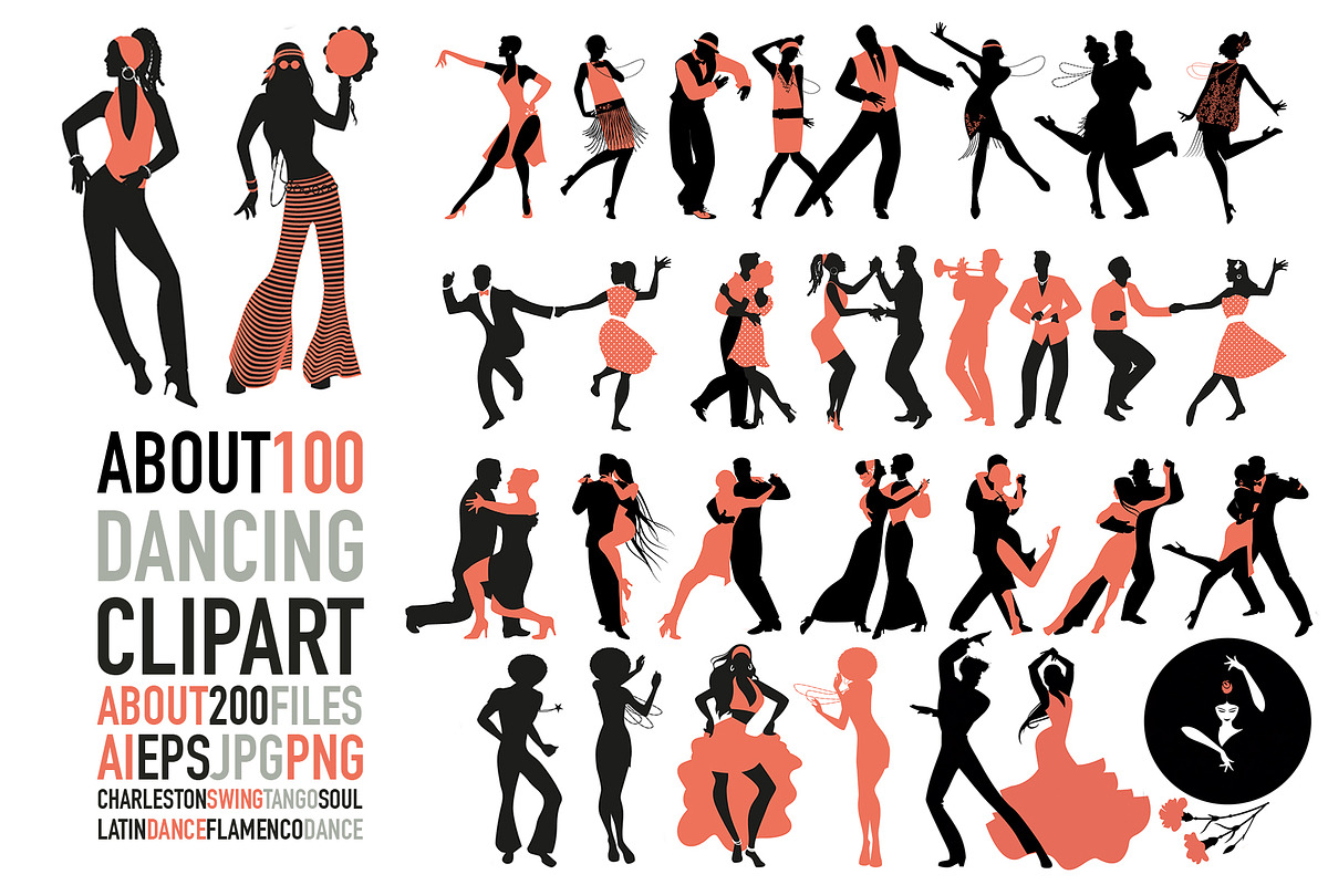 Great Clipart Dancing Collection, an Illustration by La Inspiratriz (Photo 1 of 7)