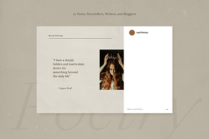 Writers Poets Social Media Templates