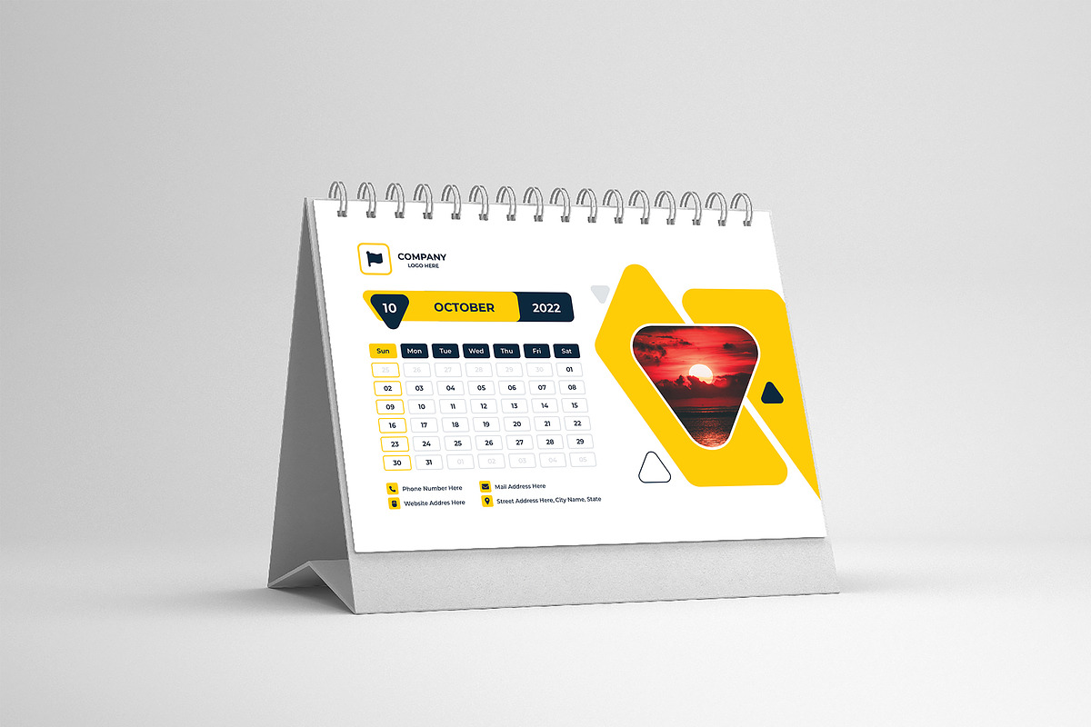 Desk Calendar 2022, a Stationery Template by mijli (Photo 7 of 10)