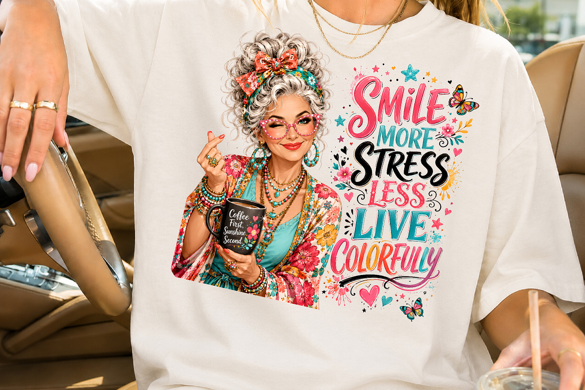 Stress Less Live Colorfully PNG, a Seasonal Illustration by Rose Art (Photo 2 of 4)