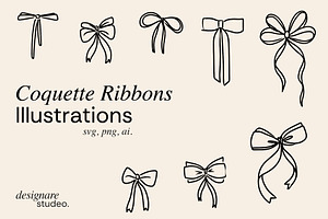 Coquette Ribbons Illustration