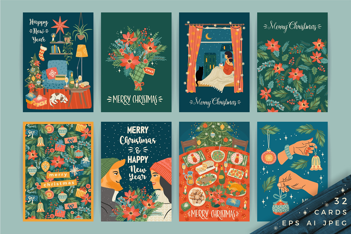 Merry Christmas! Vector collection, a Decorative Illustration by Nadia Grapes (Photo 5 of 11)