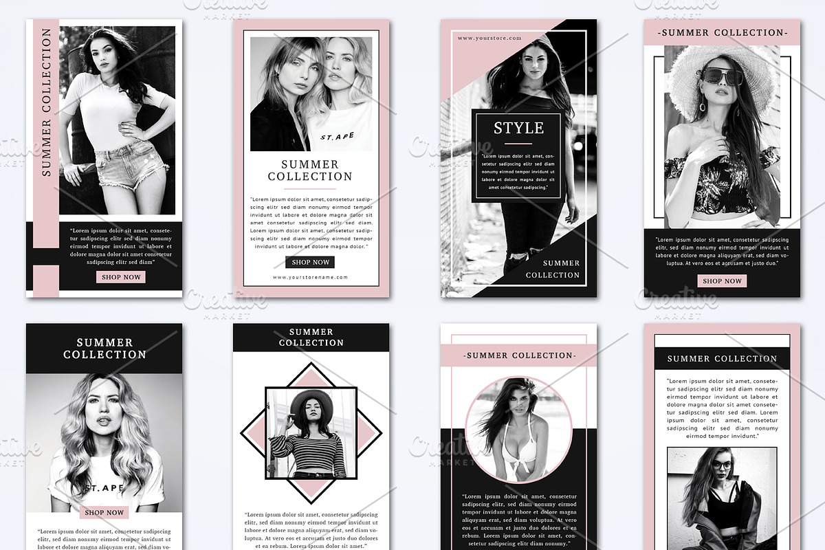 Instagram Stories Templates Set, a Social Media Template by NM-Design-Studio (Photo 2 of 2)