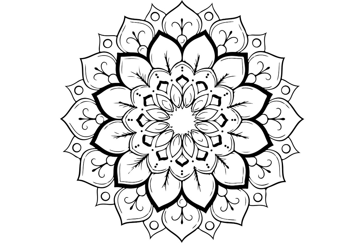 Elegant Floral Mandala Ornament, an Object Graphic by Creativeshirt (Photo 6 of 12)