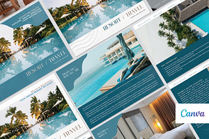 Travel + Resort Canva Brochure, a Brochure Template by Unravel