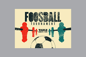 Foosball Table Soccer Grunge Posters