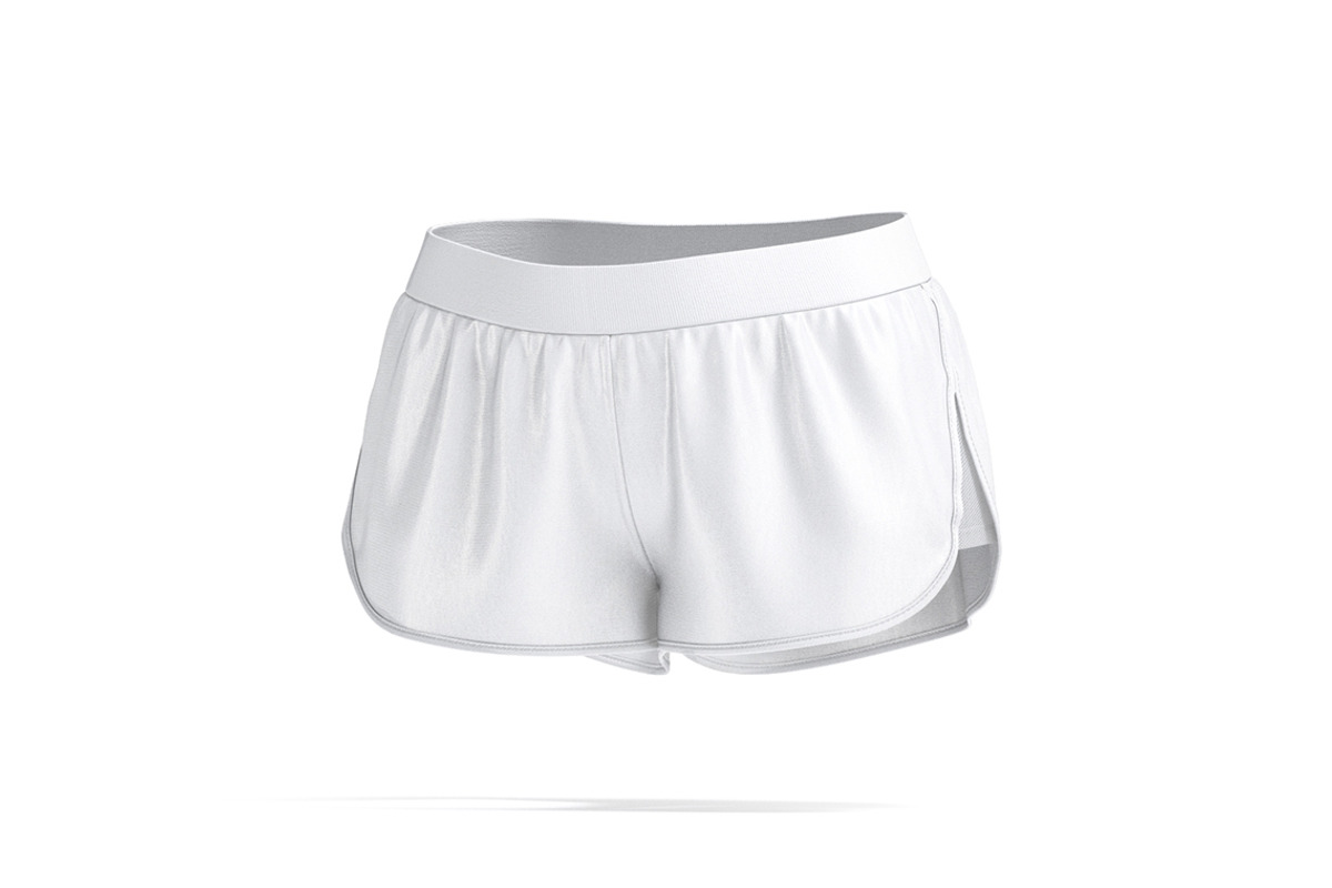 White Women Sport Shorts 3D Model, an Object 3D Model by rebrandy (Photo 3 of 9)
