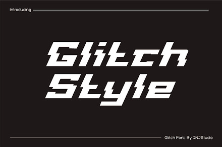 Glitch Style Font, a Sans Serif Font by JNJ Studio