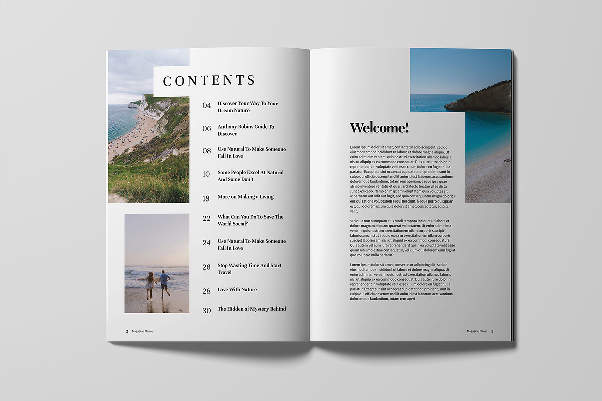 Travel Magazine Template, a Magazine Template by xtratimebd (Photo 2 of 11)