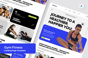 Pioneer - Gym Fitness Landing Page, a Landing Page Template by SquidPixey