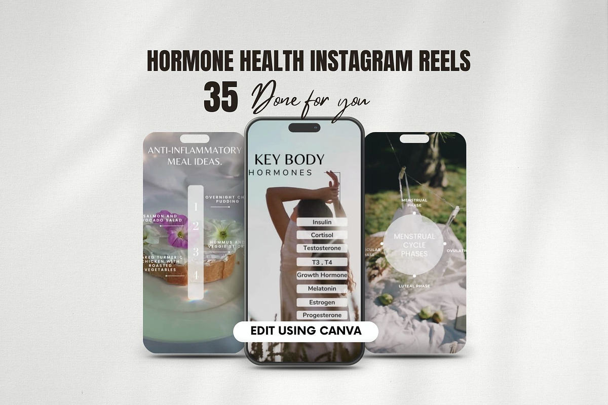 Hormone Health Instagram Reels, a Templates & Theme by CreativeTempHub (Photo 1 of 8)
