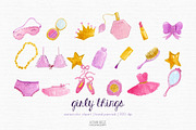 Watercolor girly things, a Decorative Illustration by Autumn Breeze (Thumbnail 2 of 3)